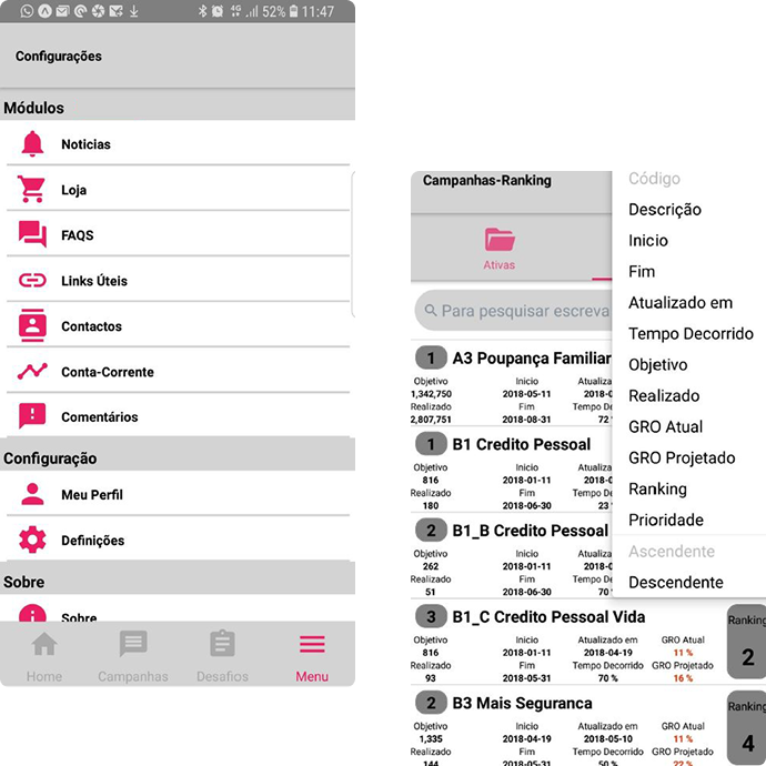 DSF- desempenho de redes comerciais